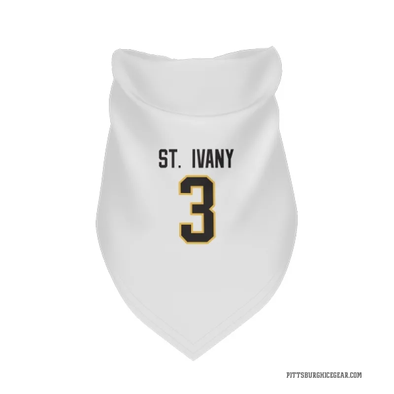 Jack St. Ivany  White Pittsburgh Penguins  Cat & Dog Pet Bandana