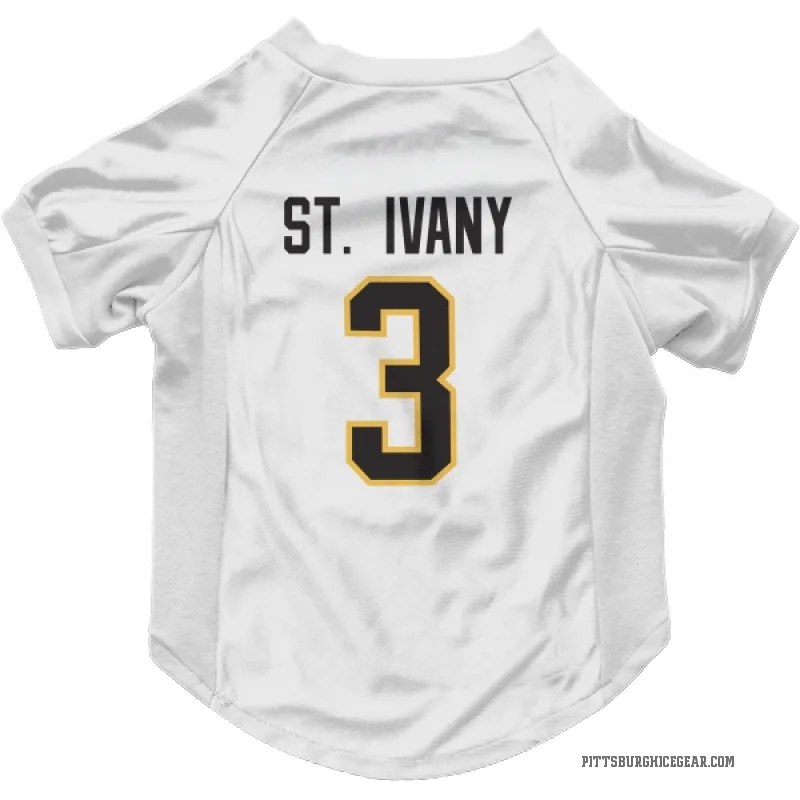 Jack St. Ivany  White Pittsburgh Penguins  Cat & Dog Pet Jersey