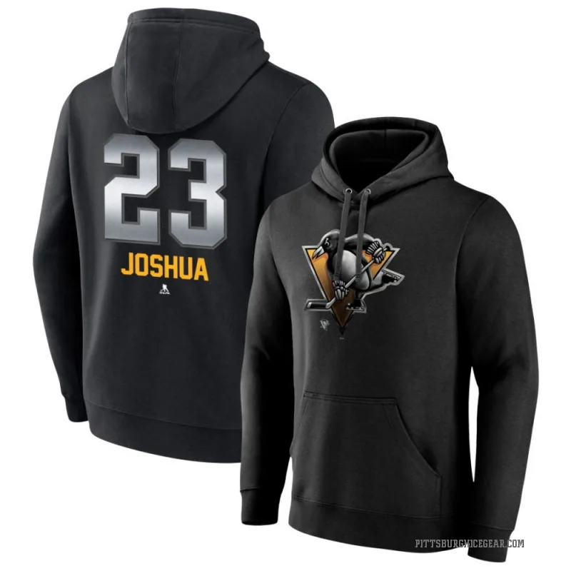 Jagger Joshua Youth Black Pittsburgh Penguins Branded Midnight Mascot Logo Pullover Hoodie