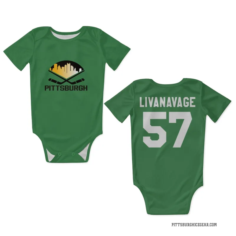 Jake Livanavage  Green Pittsburgh Penguins  Newborn & Infant Bodysuit
