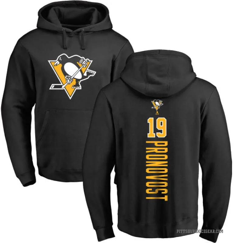 Jean Pronovost Men's Black Pittsburgh Penguins Branded Backer Pullover Hoodie