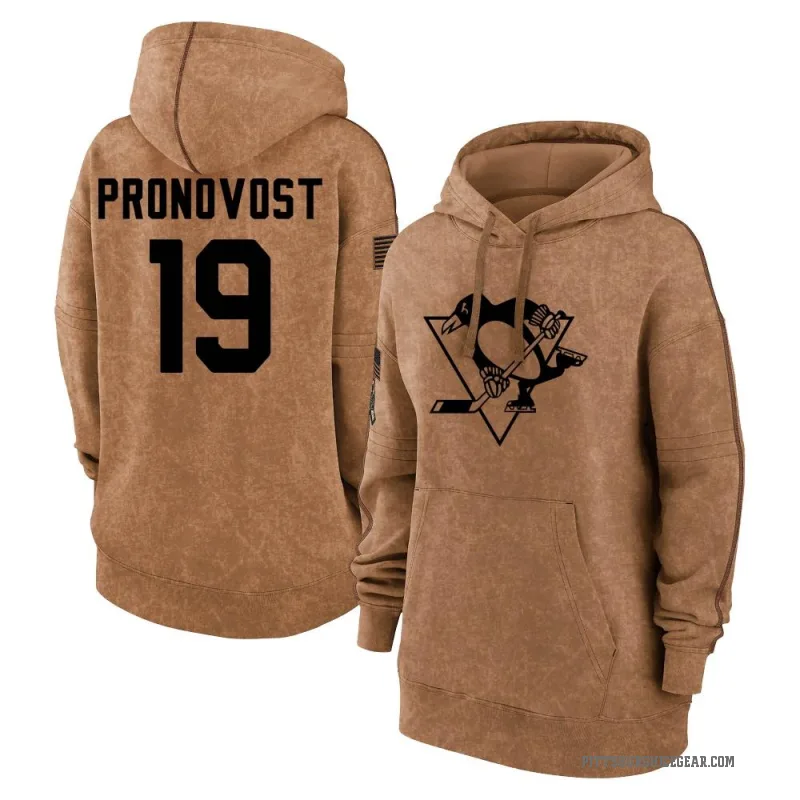 Jean Pronovost Women's Brown Pittsburgh Penguins 2023 Salute to Service Pullover Hoodie