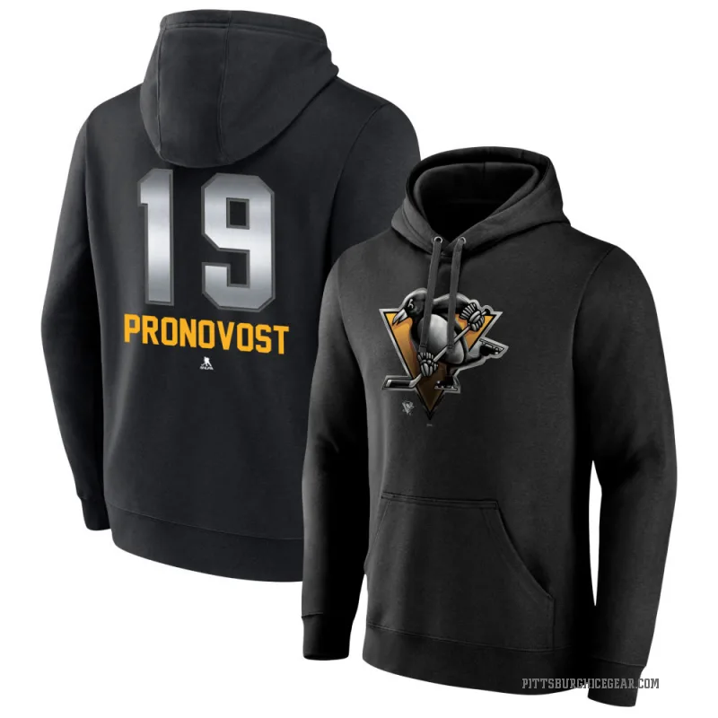 Jean Pronovost Youth Black Pittsburgh Penguins Branded Midnight Mascot Logo Pullover Hoodie