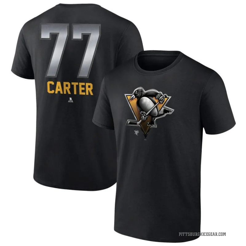 Jeff Carter Men's Black Pittsburgh Penguins Midnight Mascot Logo T-Shirt
