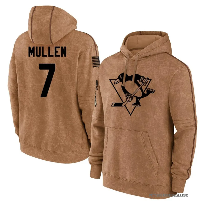 Joe Mullen Men's Brown Pittsburgh Penguins 2023 Salute to Service Club Pullover Hoodie