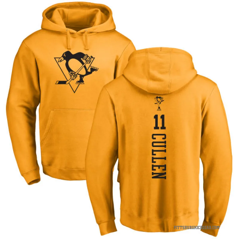John Cullen Men's Gold Pittsburgh Penguins Branded One Color Backer Pullover Hoodie