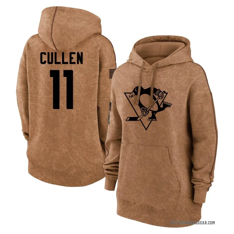 John Cullen Women's Brown Pittsburgh Penguins 2023 Salute to Service Pullover Hoodie