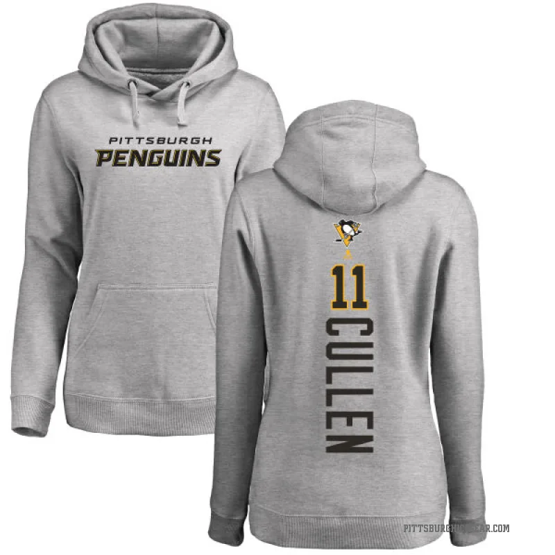 John Cullen Women's Pittsburgh Penguins Branded Ash Backer Pullover Hoodie