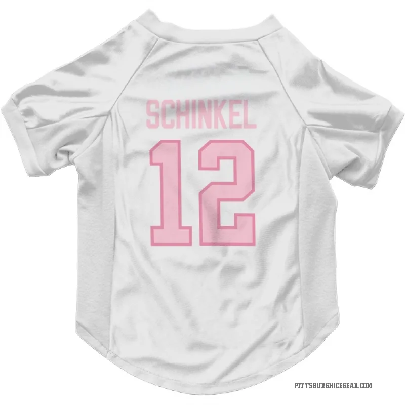 Ken Schinkel  White Pink Pittsburgh Penguins  Cat & Dog Pet Jersey