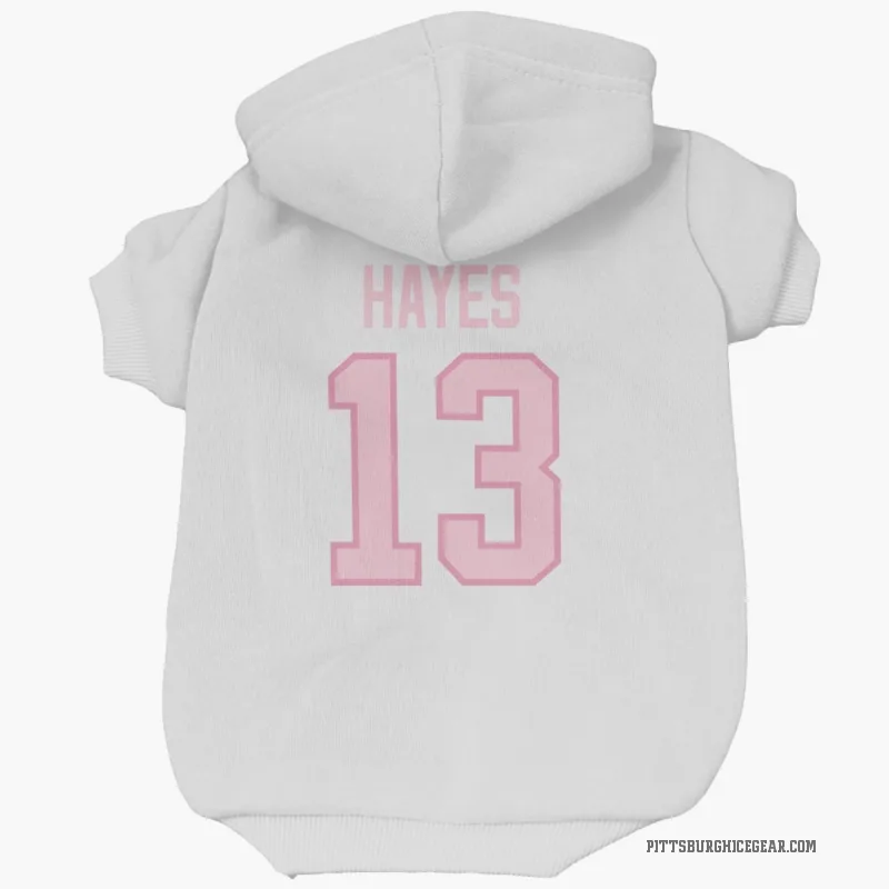 Kevin Hayes  White Pink Pittsburgh Penguins  Cat & Dog Pet Hoodie