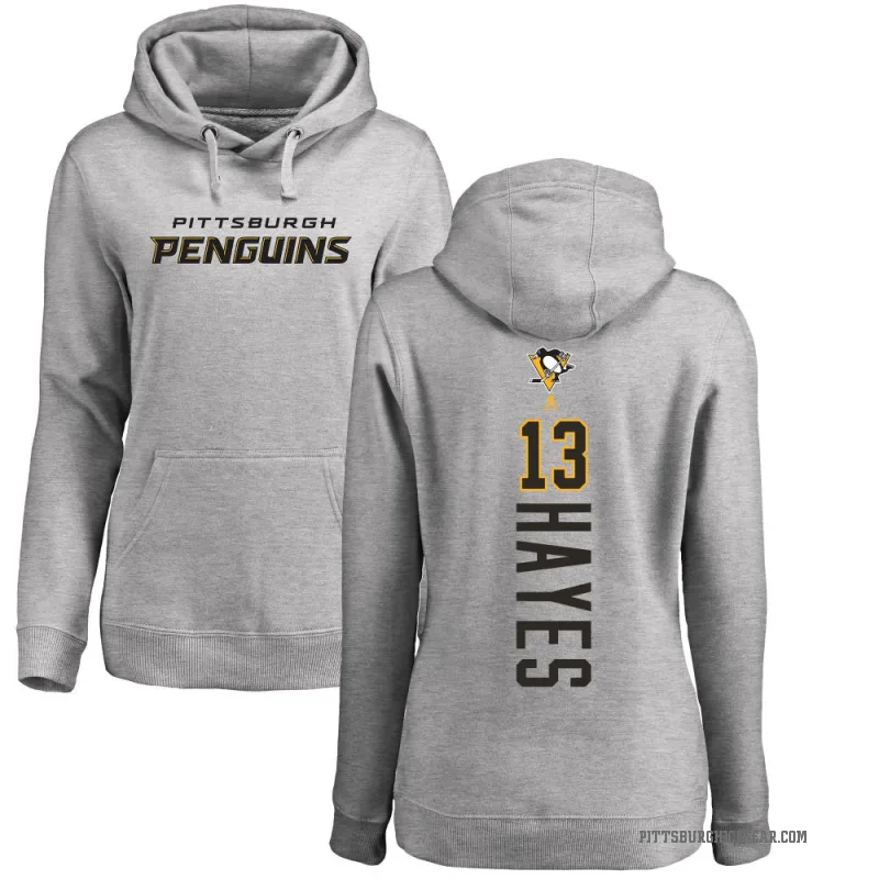 Kevin Hayes Women's Pittsburgh Penguins Branded Ash Backer Pullover Hoodie