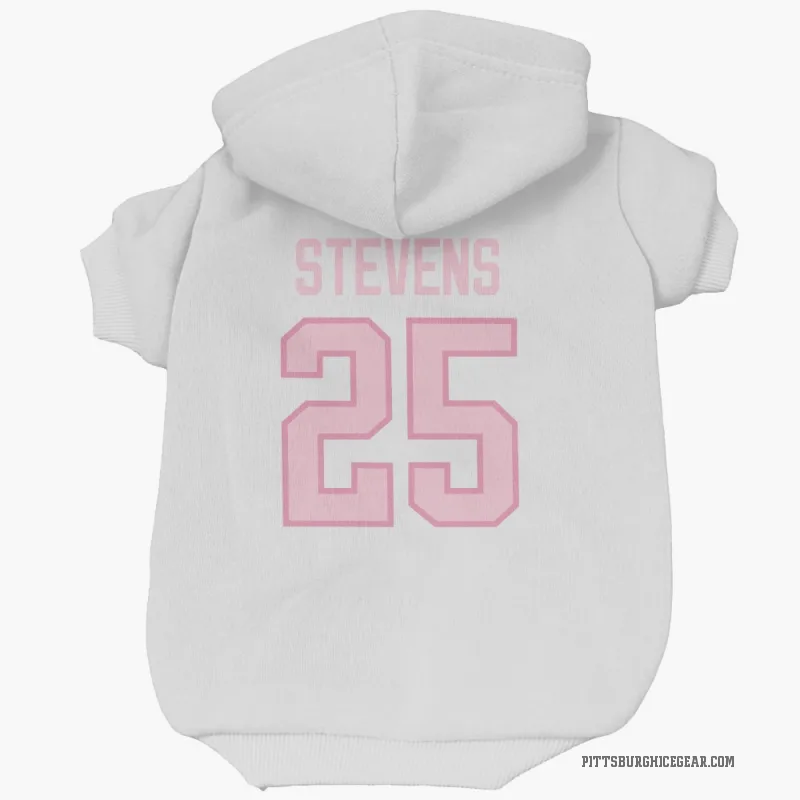 Kevin Stevens  White Pink Pittsburgh Penguins  Cat & Dog Pet Hoodie