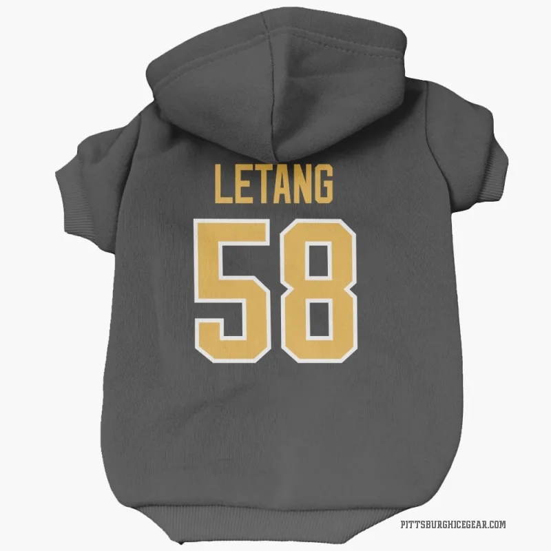Kris Letang  Black Pittsburgh Penguins  Cat & Dog Pet Hoodie