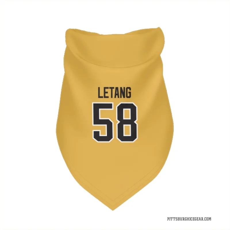 Kris Letang  Gold Pittsburgh Penguins  Cat & Dog Pet Bandana