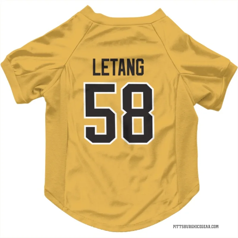 Kris Letang  Gold Pittsburgh Penguins  Cat & Dog Pet Jersey
