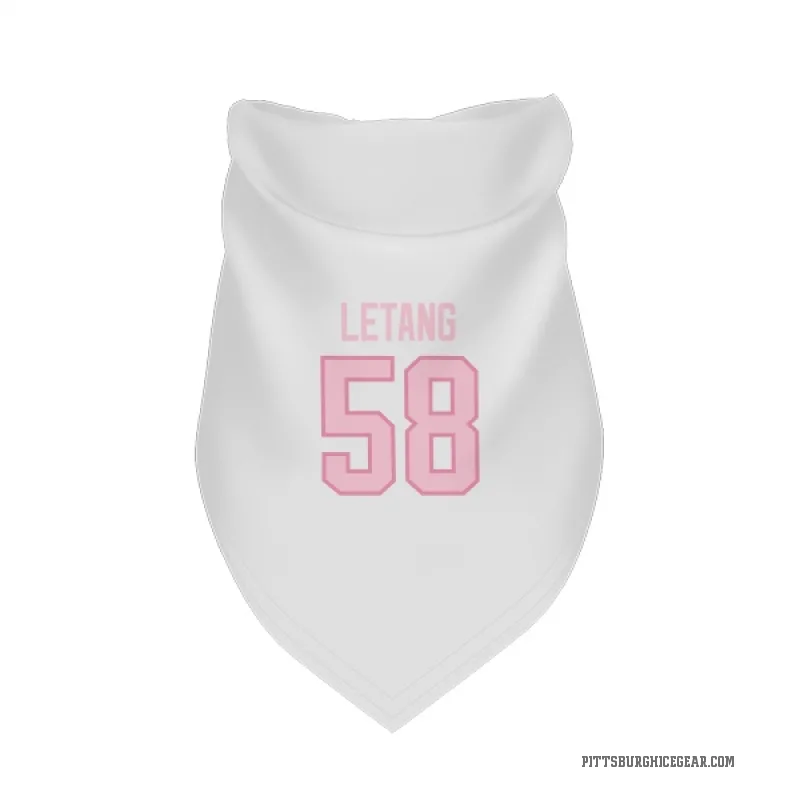 Kris Letang  White Pink Pittsburgh Penguins  Cat & Dog Pet Bandana