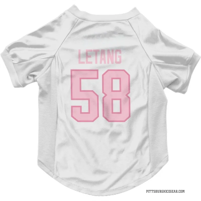 Kris Letang  White Pink Pittsburgh Penguins  Cat & Dog Pet Jersey