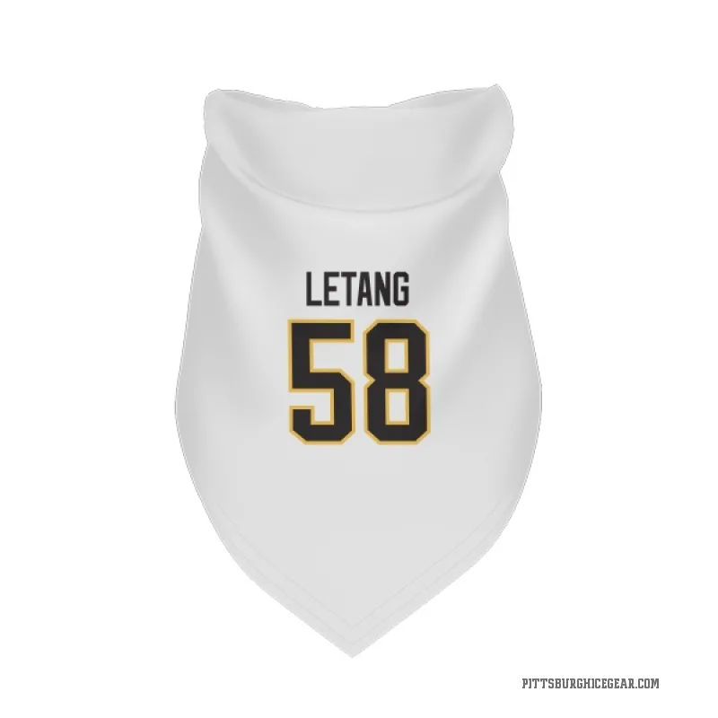 Kris Letang  White Pittsburgh Penguins  Cat & Dog Pet Bandana
