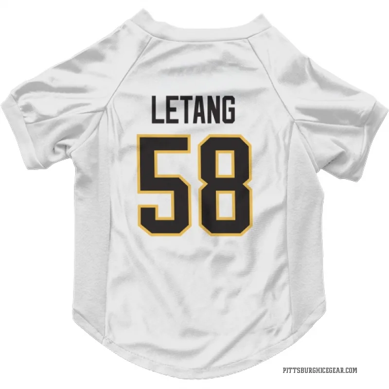 Kris Letang  White Pittsburgh Penguins  Cat & Dog Pet Jersey