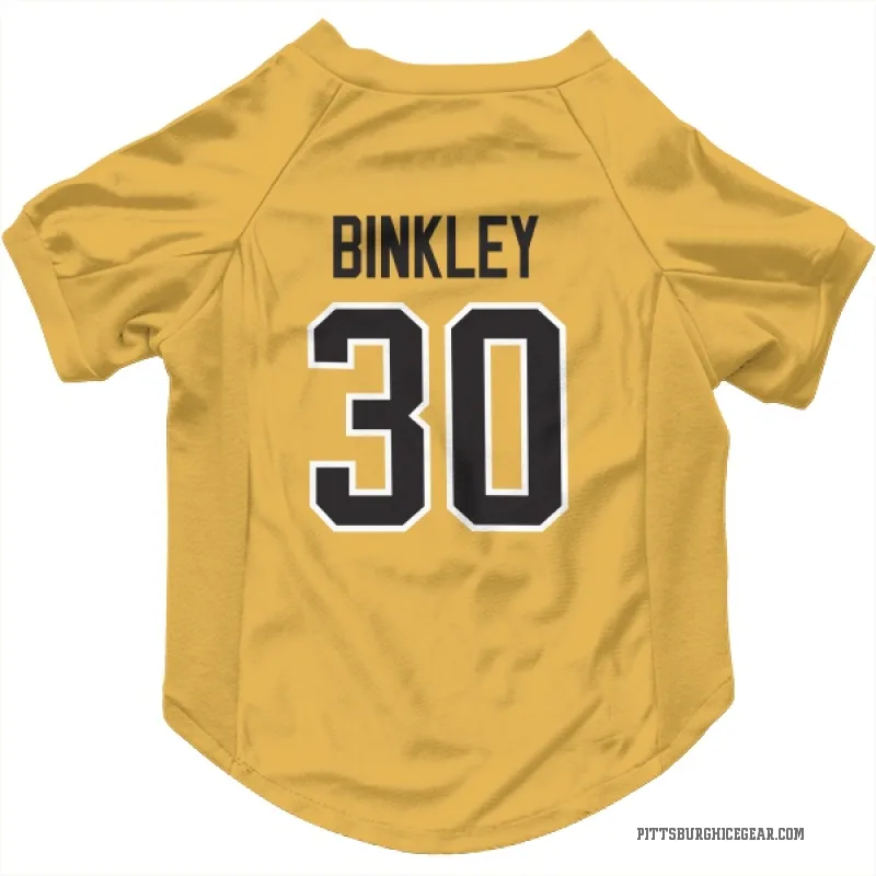 Les Binkley  Gold Pittsburgh Penguins  Cat & Dog Pet Jersey