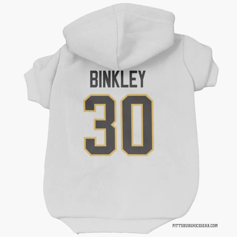 Les Binkley  White Pittsburgh Penguins  Cat & Dog Pet Hoodie