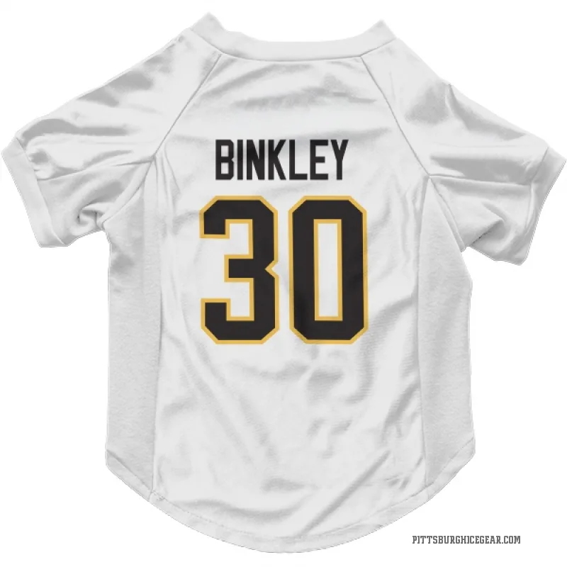 Les Binkley  White Pittsburgh Penguins  Cat & Dog Pet Jersey