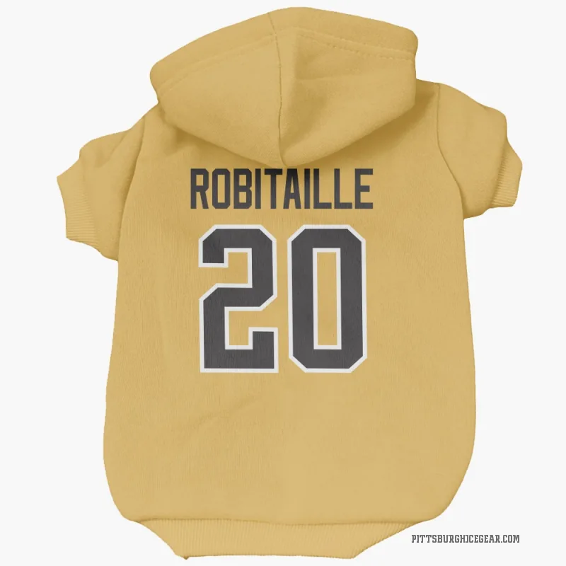 Luc Robitaille  Gold Pittsburgh Penguins  Cat & Dog Pet Hoodie