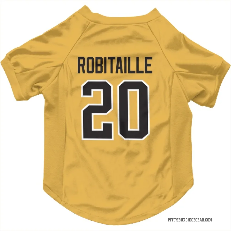 Luc Robitaille  Gold Pittsburgh Penguins  Cat & Dog Pet Jersey
