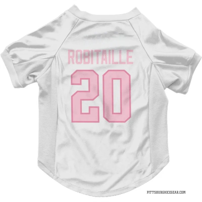 Luc Robitaille  White Pink Pittsburgh Penguins  Cat & Dog Pet Jersey