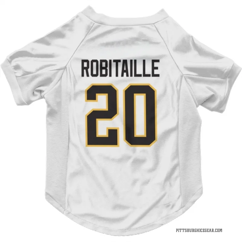 Luc Robitaille  White Pittsburgh Penguins  Cat & Dog Pet Jersey