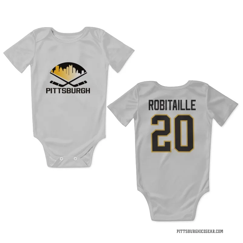 Luc Robitaille  White Pittsburgh Penguins  Newborn & Infant Bodysuit