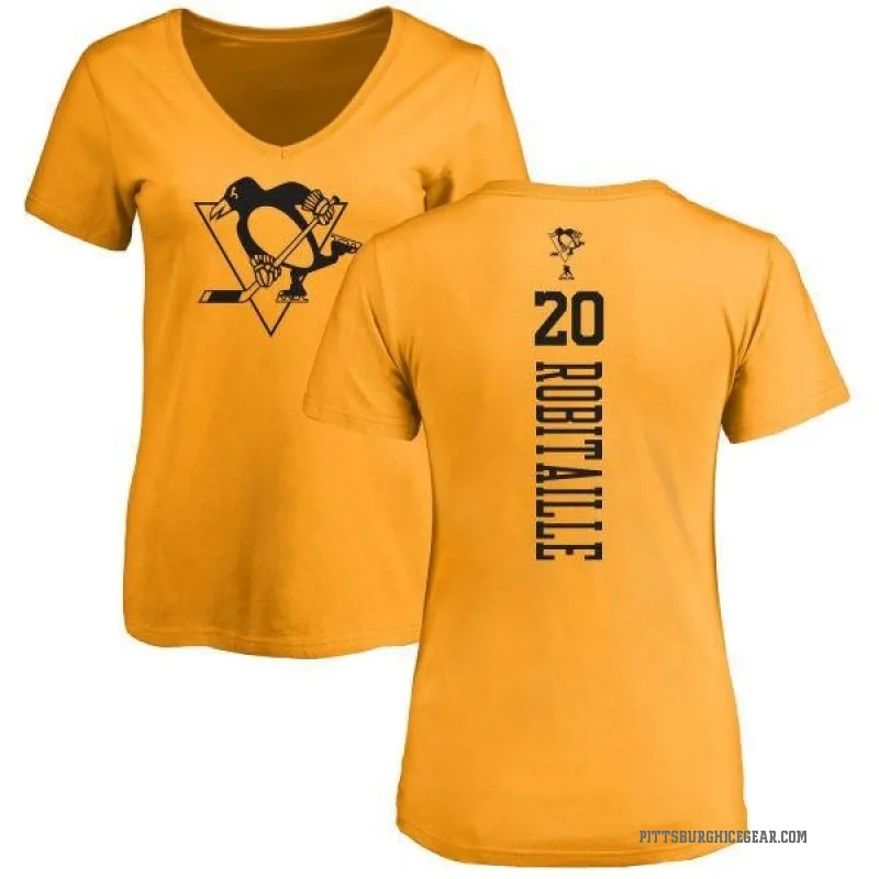 Luc Robitaille Women's Gold Pittsburgh Penguins One Color Backer T-Shirt -