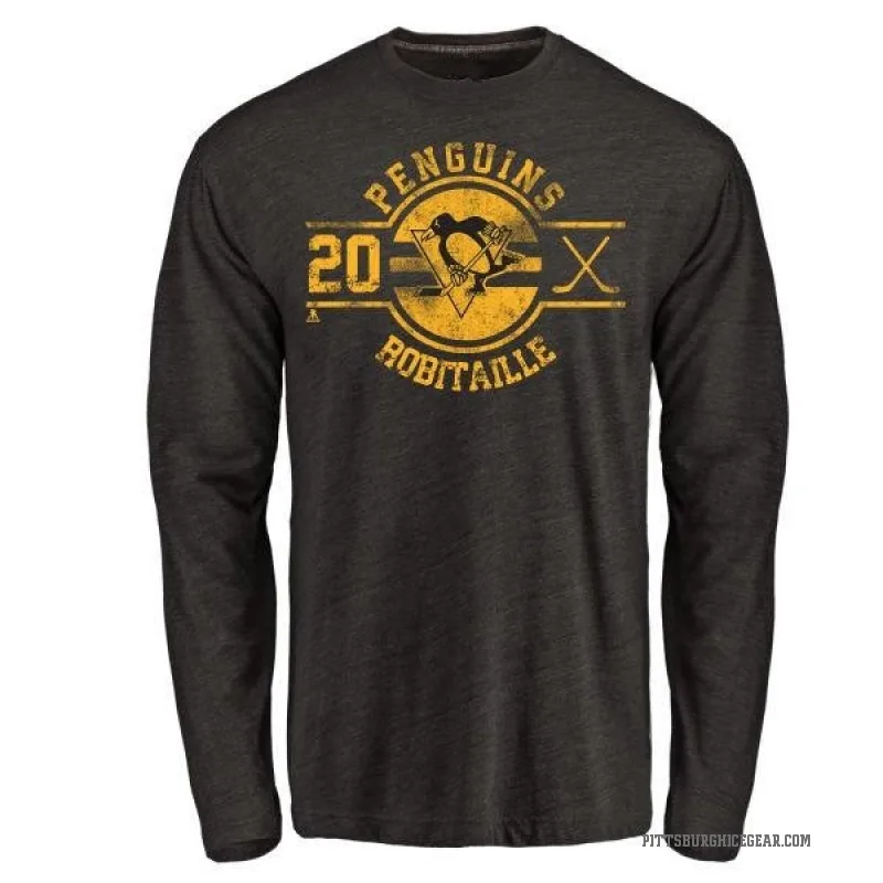 Luc Robitaille Youth Black Pittsburgh Penguins Insignia Long Sleeve T-Shirt -