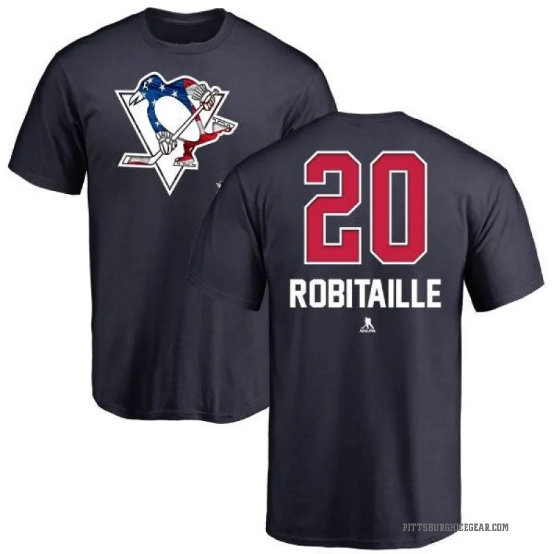 Luc Robitaille Youth Navy Pittsburgh Penguins Name and Number Banner Wave T-Shirt -
