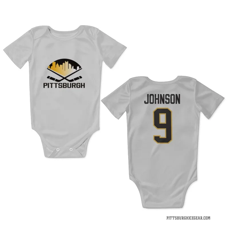 Mark Johnson  White Pittsburgh Penguins  Newborn & Infant Bodysuit