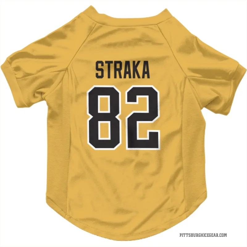 Martin Straka  Gold Pittsburgh Penguins  Cat & Dog Pet Jersey