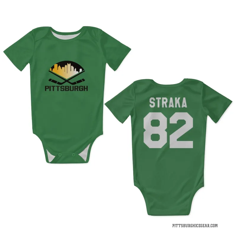 Martin Straka  Green Pittsburgh Penguins  Newborn & Infant Bodysuit