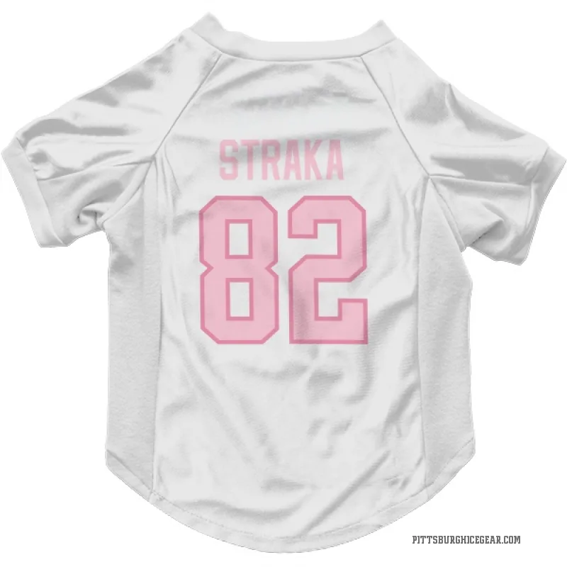 Martin Straka  White Pink Pittsburgh Penguins  Cat & Dog Pet Jersey