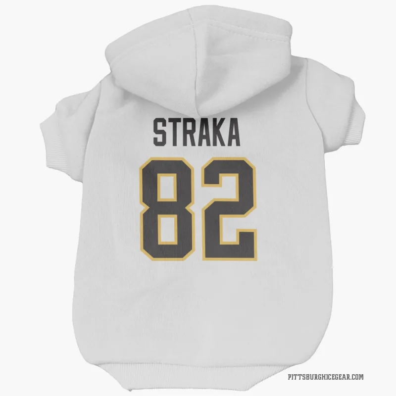 Martin Straka  White Pittsburgh Penguins  Cat & Dog Pet Hoodie