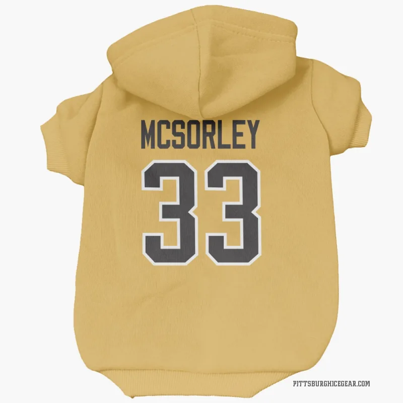 Marty Mcsorley  Gold Pittsburgh Penguins  Cat & Dog Pet Hoodie