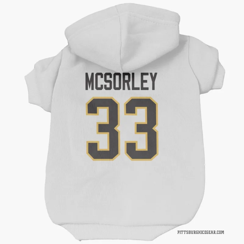 Marty Mcsorley  White Pittsburgh Penguins  Cat & Dog Pet Hoodie