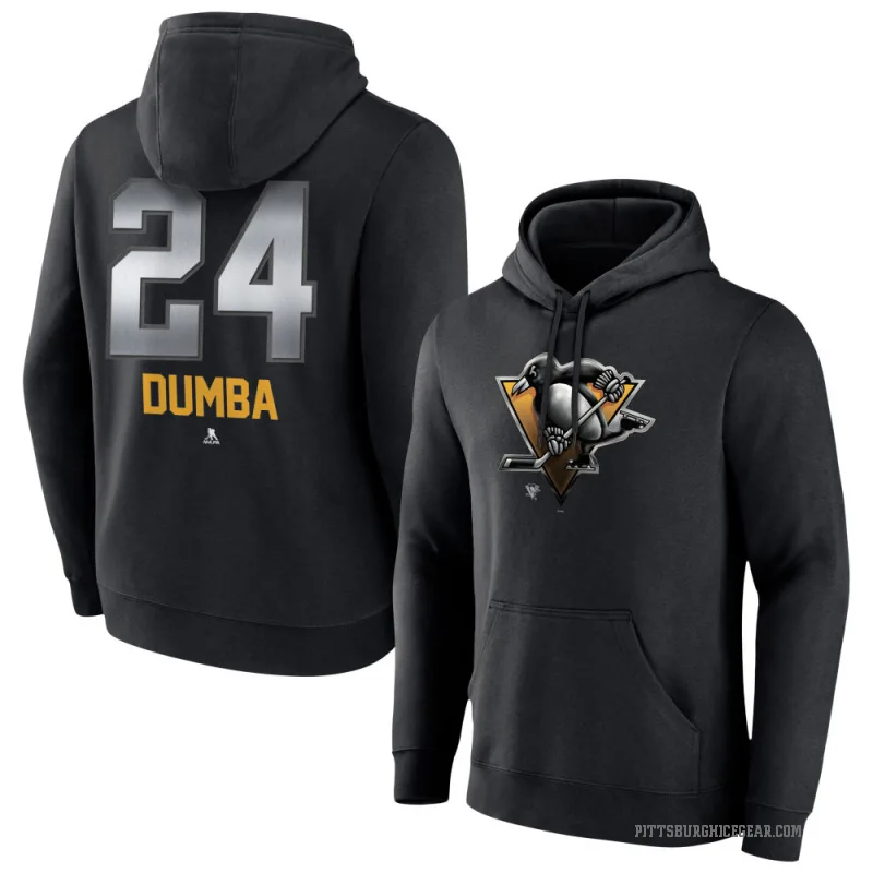 Matt Dumba Youth Black Pittsburgh Penguins Branded Midnight Mascot Logo Pullover Hoodie