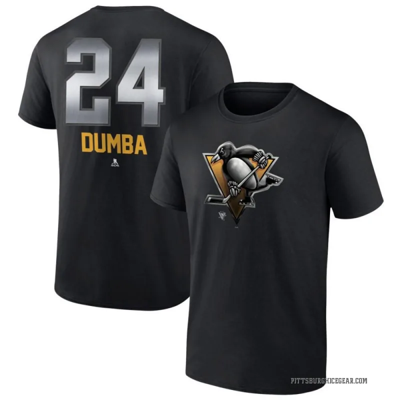 Matt Dumba Youth Black Pittsburgh Penguins Midnight Mascot Logo T-Shirt