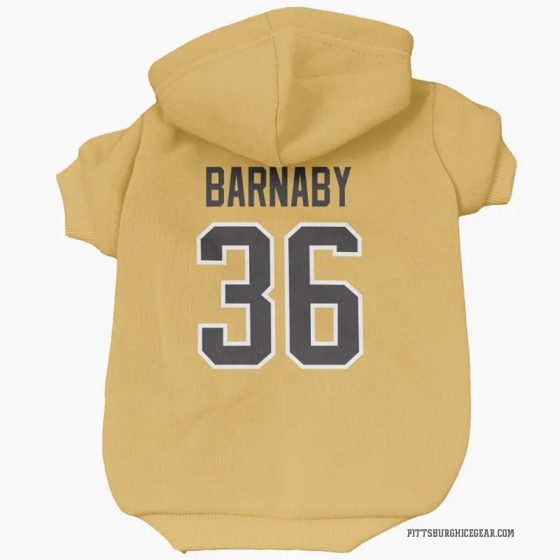 Matthew Barnaby  Gold Pittsburgh Penguins  Cat & Dog Pet Hoodie