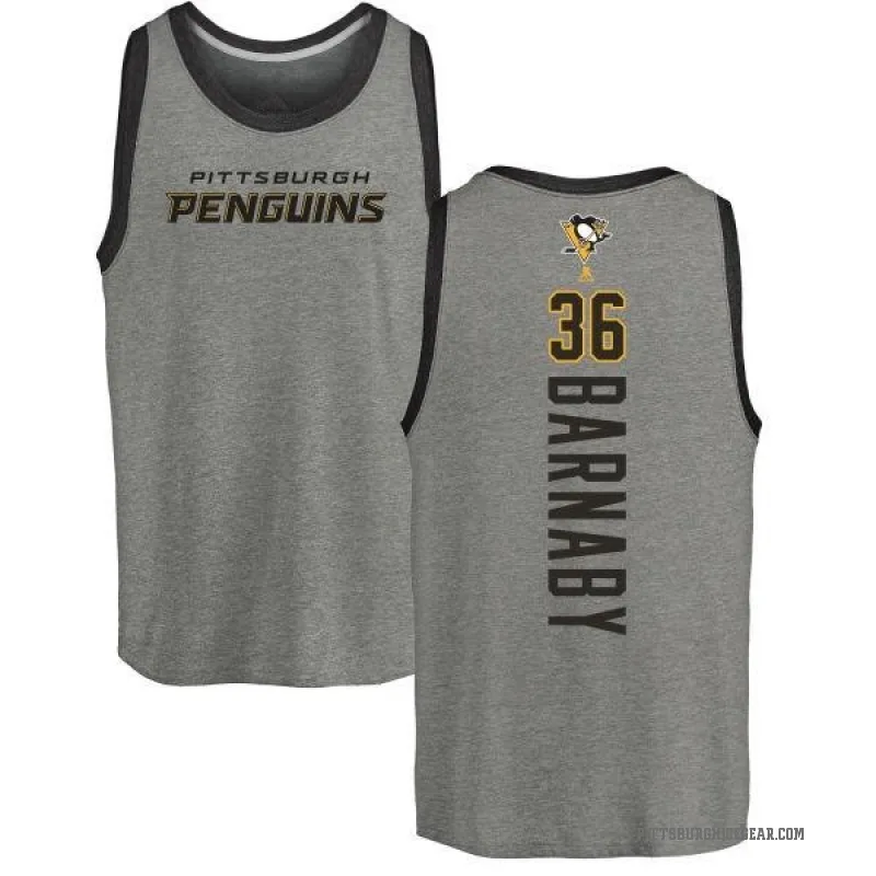 Matthew Barnaby Men's Ash Pittsburgh Penguins Backer Tank Top -