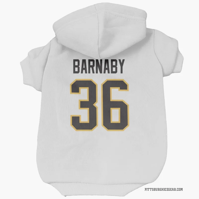 Matthew Barnaby  White Pittsburgh Penguins  Cat & Dog Pet Hoodie