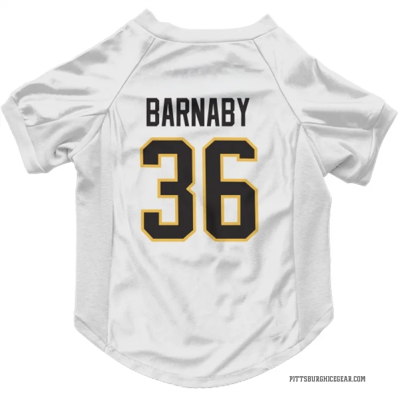 Matthew Barnaby  White Pittsburgh Penguins  Cat & Dog Pet Jersey