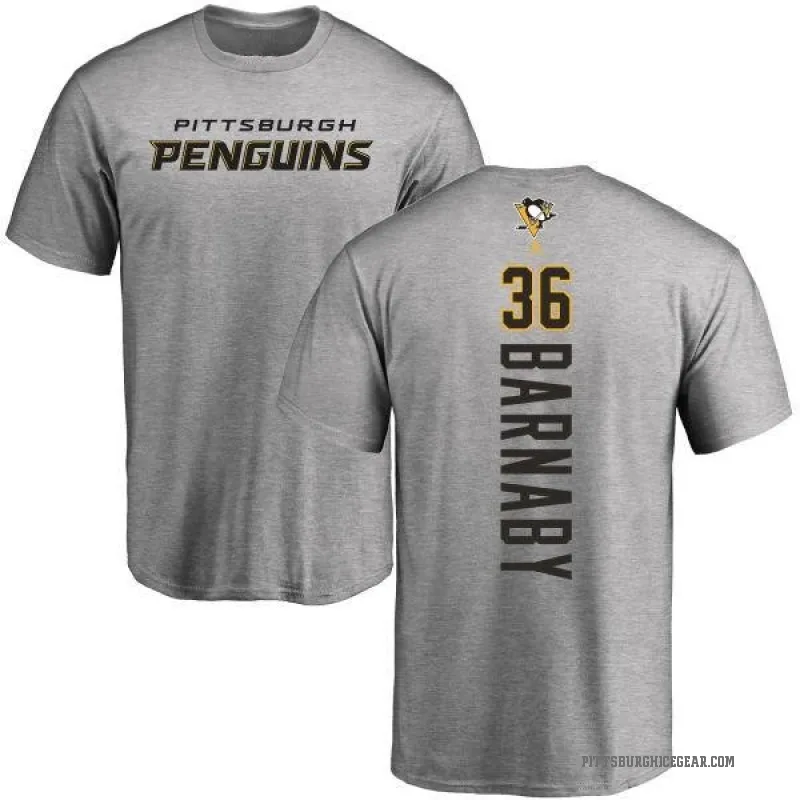 Matthew Barnaby Youth Ash Pittsburgh Penguins Backer T-Shirt -