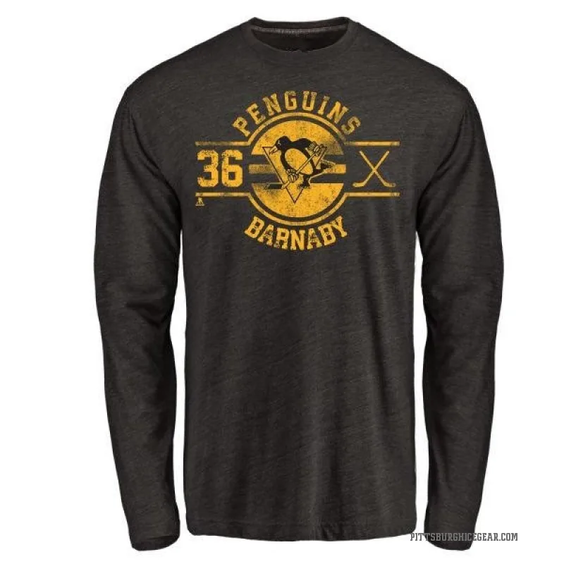 Matthew Barnaby Youth Black Pittsburgh Penguins Insignia Long Sleeve T-Shirt -