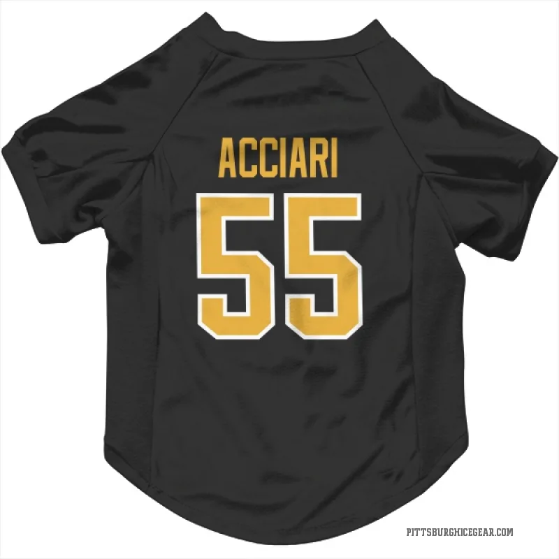 Noel Acciari  Black Pittsburgh Penguins  Cat & Dog Pet Jersey
